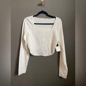 Altar'd State Cream Square Neck Blouse